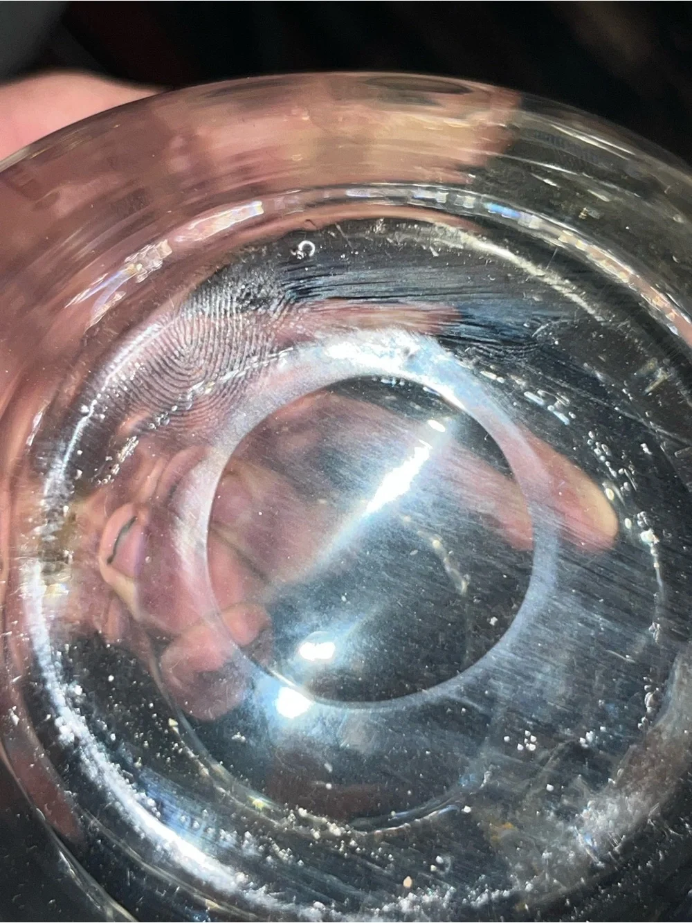 Vintage Mid-Century Modern Clear Paneled Swung Glass Vase MCM Stretch Art Glass